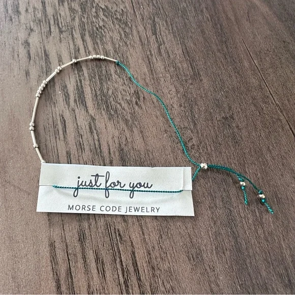 Gold Bead Bracelet Green Cord Adjustable Dainty Feminine Minimalist Jewelry NEW - Picture 3 of 5